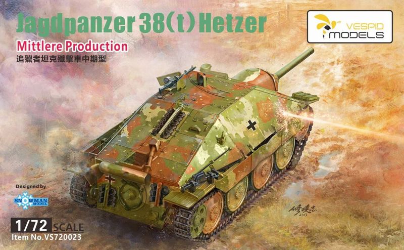 VESPID VS720023 1/72 Jagdpanzer 38(t) Hetzer - Mittlere Prod.