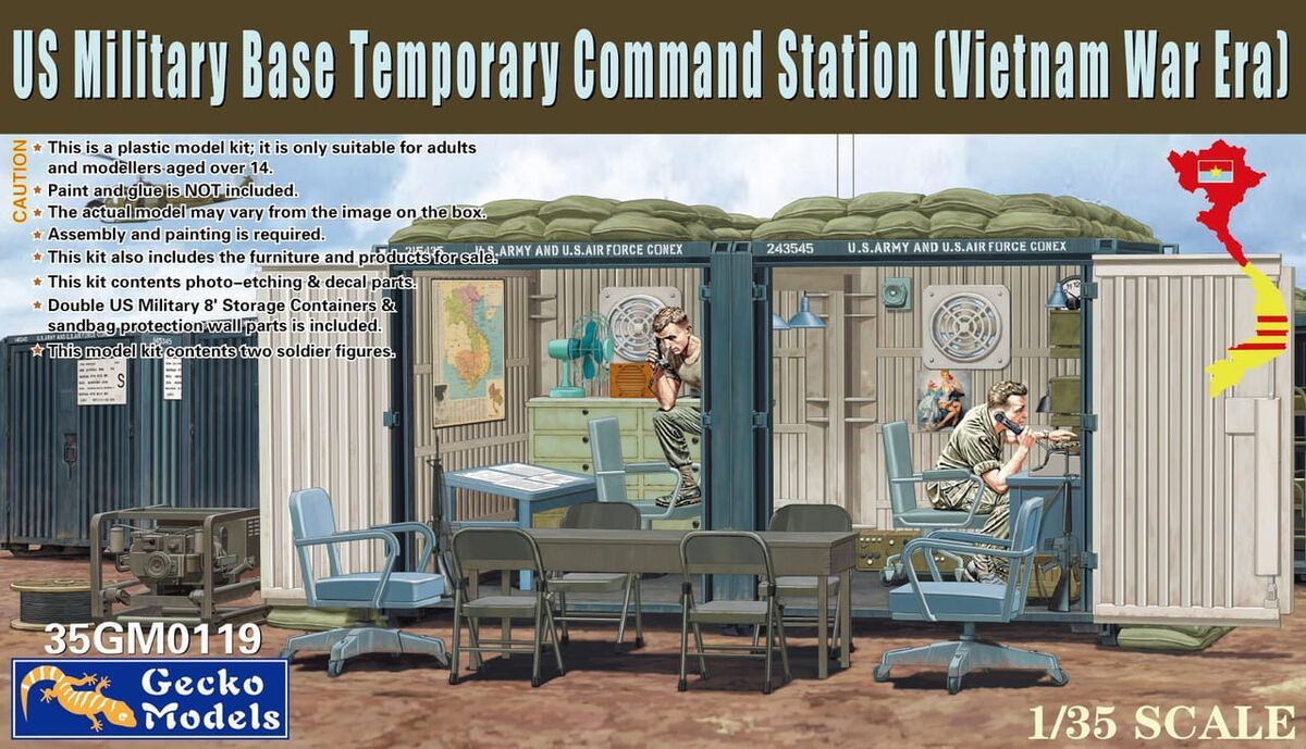 Gecko Models 35GM0119 1/35 US Military Base Temporary Command Station ( Vietnam War Era )