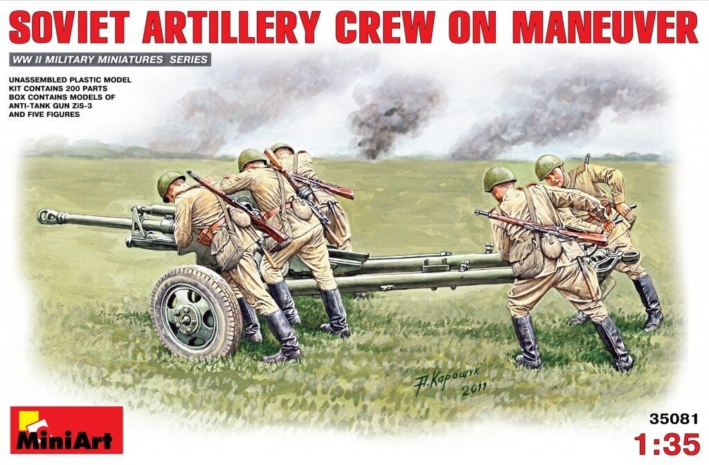 Miniart MA35081 _V 1/35 Soviet Artillery Crew on Manoeuver Miniart MA35081 _V 1/35 Soviet Artillery Crew on Manoeuver