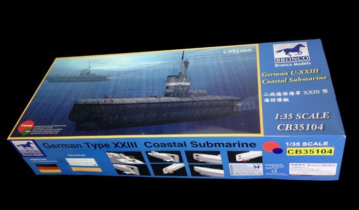 BRONCO CB35104 1/35 WW.II German U-XXIII Coastal Submarine BRONCO CB35104 1/35 WW.II German U-XXIII Coastal Submarine