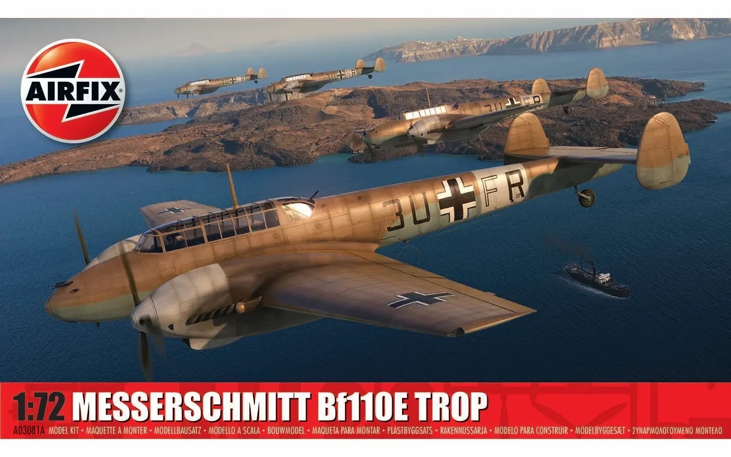 Airfix AF03081A 1/72 Messerschmitt Bf110E/E-2 TROP. Airfix AF03081A 1/72 Messerschmitt Bf110E/E-2 TROP.