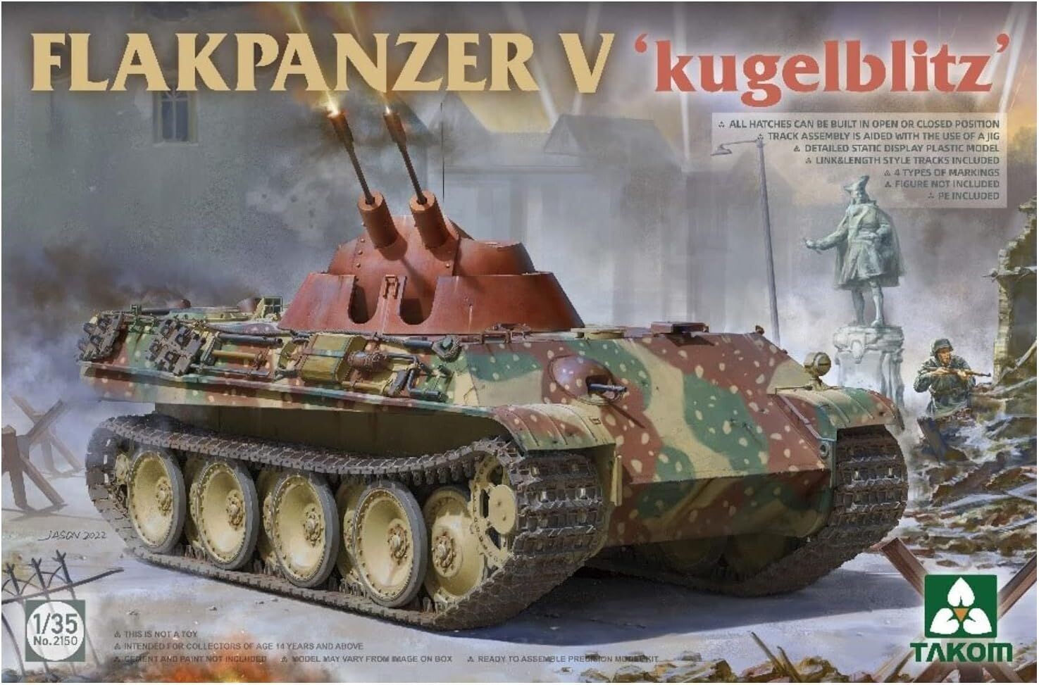 TAKOM TAK2150 1/35  Flakpanzer V "Kugelblitz"