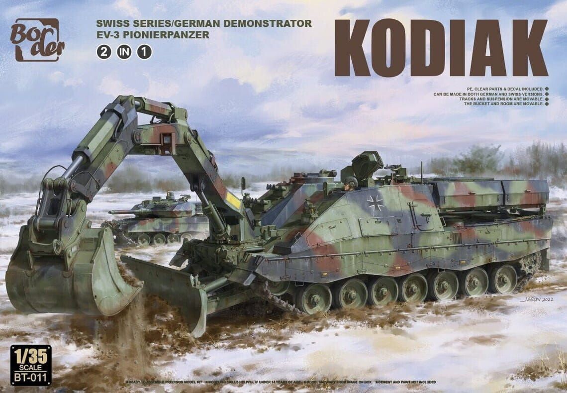 Border Models BMBT011_V 1/35 'Kodiak' Swiss Series /German Demonstrator EV -3 Pionierpanzer , 2 in 1 Border Models BMBT011_V 1/35 'Kodiak' Swiss Series /German Demonstrator EV -3 Pionierpanzer , 2 in 1