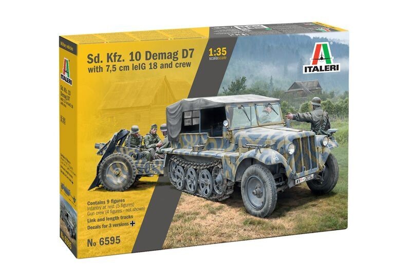 Italeri IT6595_V 1/35 Demag D7 with 7,5 cm lelG 18 and Crew Italeri IT6595_V 1/35 Demag D7 with 7,5 cm lelG 18 and Crew