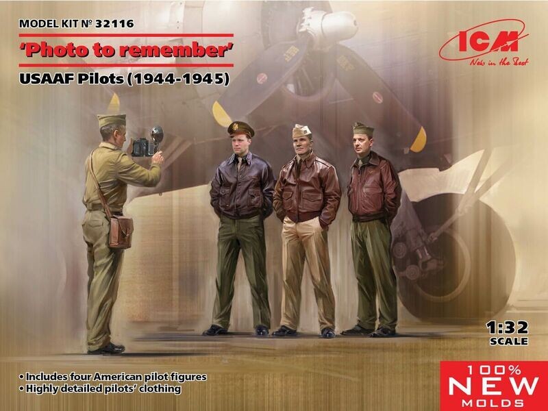 ICM ICM32116 1/32”Photo to remember” USAAF Pilots ( 1944-1945 ) ICM ICM32116 1/32”Photo to remember” USAAF Pilots ( 1944-1945 )