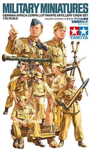 TAMIYA TM35343 1/35 German Africa Corps Luftwaffe Artillery Crew Set