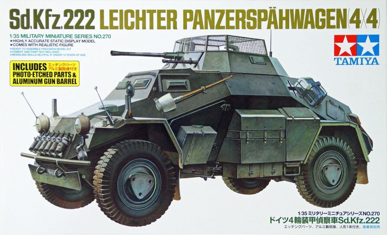 TAMIYA TM35270 1/35 Sd.Kfz.222 w/Photo Etched Parts TAMIYA TM35270 1/35 Sd.Kfz.222 w/Photo Etched Parts