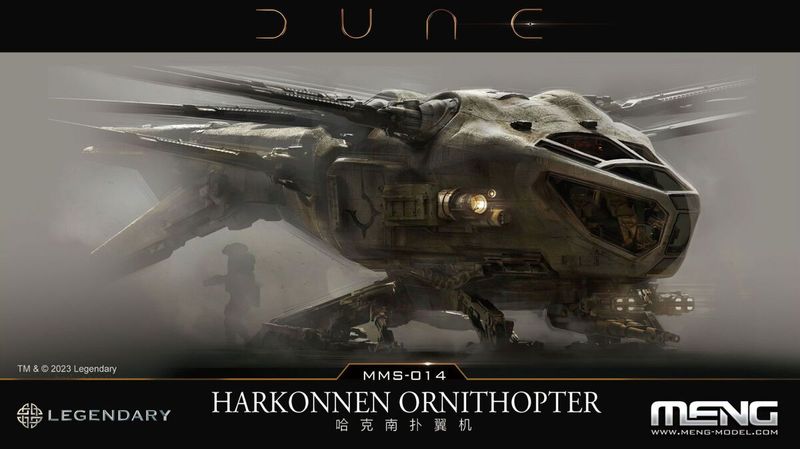 MENG MMS014 1/300 Dune Harkonnen Ornithopter MENG MMS014 1/300 Dune Harkonnen Ornithopter