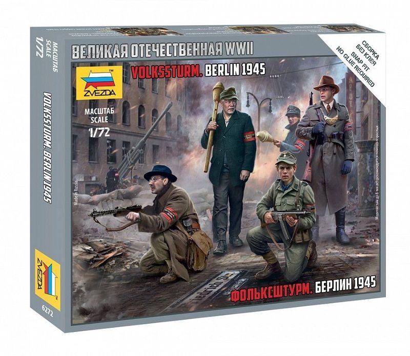 Zvezda ZV6272 1/72 WWII Volkssturm - Berlin 1945, Snap fit Zvezda ZV6272 1/72 WWII Volkssturm - Berlin 1945, Snap fit