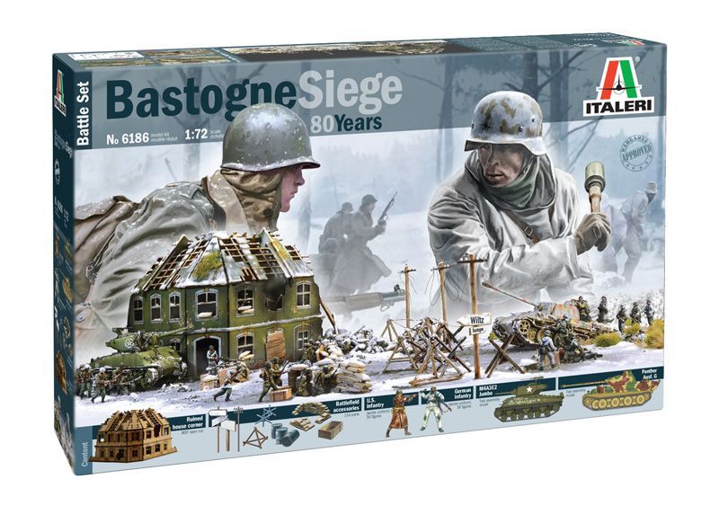 Italeri IT6186 1/72 Bastogne Siege , 80 Years - Battle Set Italeri IT6186 1/72 Bastogne Siege , 80 Years - Battle Set