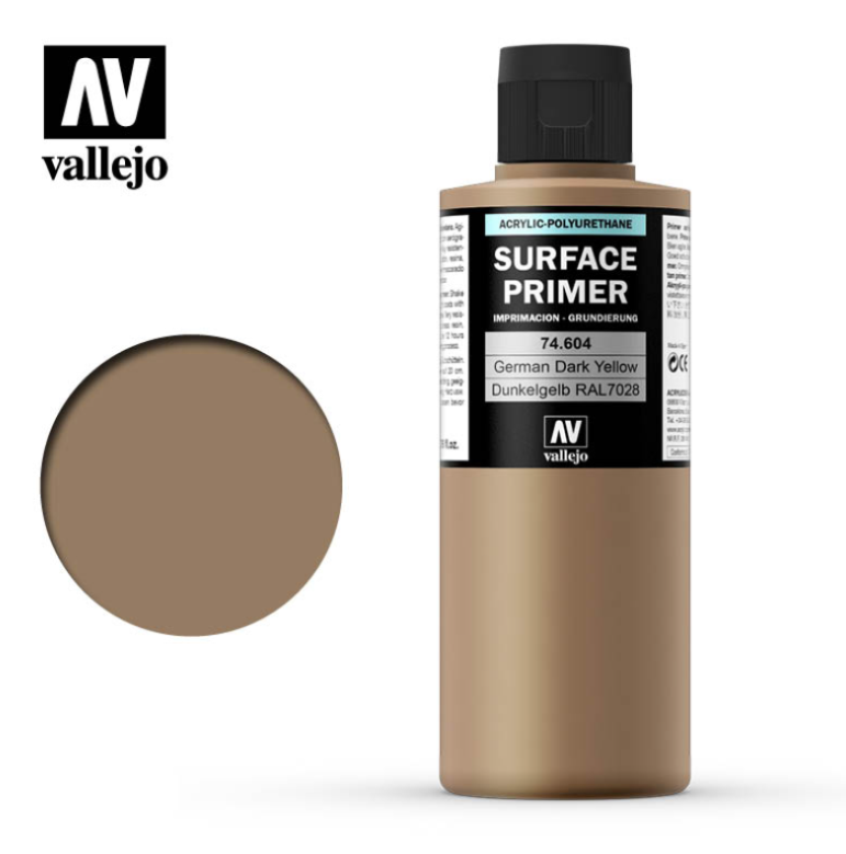 VALLEJO VAL74604 Surface Primer German Dark Yellow RAL7028