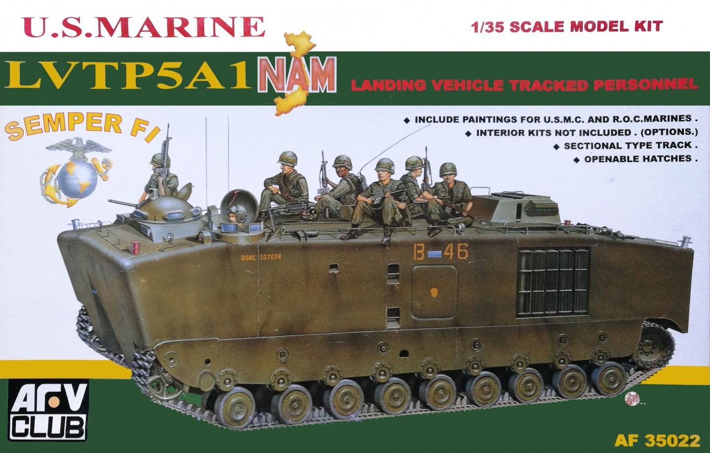 AFV CLUB AFV35022 1/35 US Army LVTP5A1 - LVTP5A1 Landing Vehicle Tracked Personnel 'Nam'