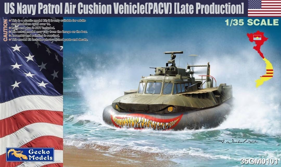 Gecko Models 35GM0101 1/35 US Navy Patrol Air Cushion Vehicle (PACV) Late Production Gecko Models 35GM0101 1/35 US Navy Patrol Air Cushion Vehicle (PACV) Late Production