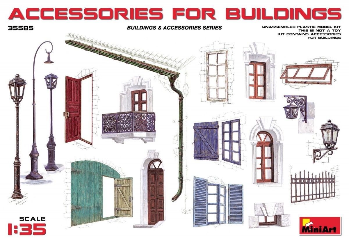 Miniart MA35585 1/35 Accessories for buildings Miniart MA35585 1/35 Accessories for buildings