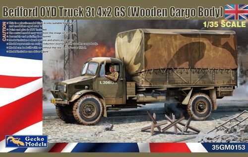 Gecko Models 35GM0153 1/35 WWII British Army Bedford OYD Truck 3t 4x2 GS ( Wooden Cargo Body ) Gecko Models 35GM0153 1/35 WWII British Army Bedford OYD Truck 3t 4x2 GS ( Wooden Cargo Body )