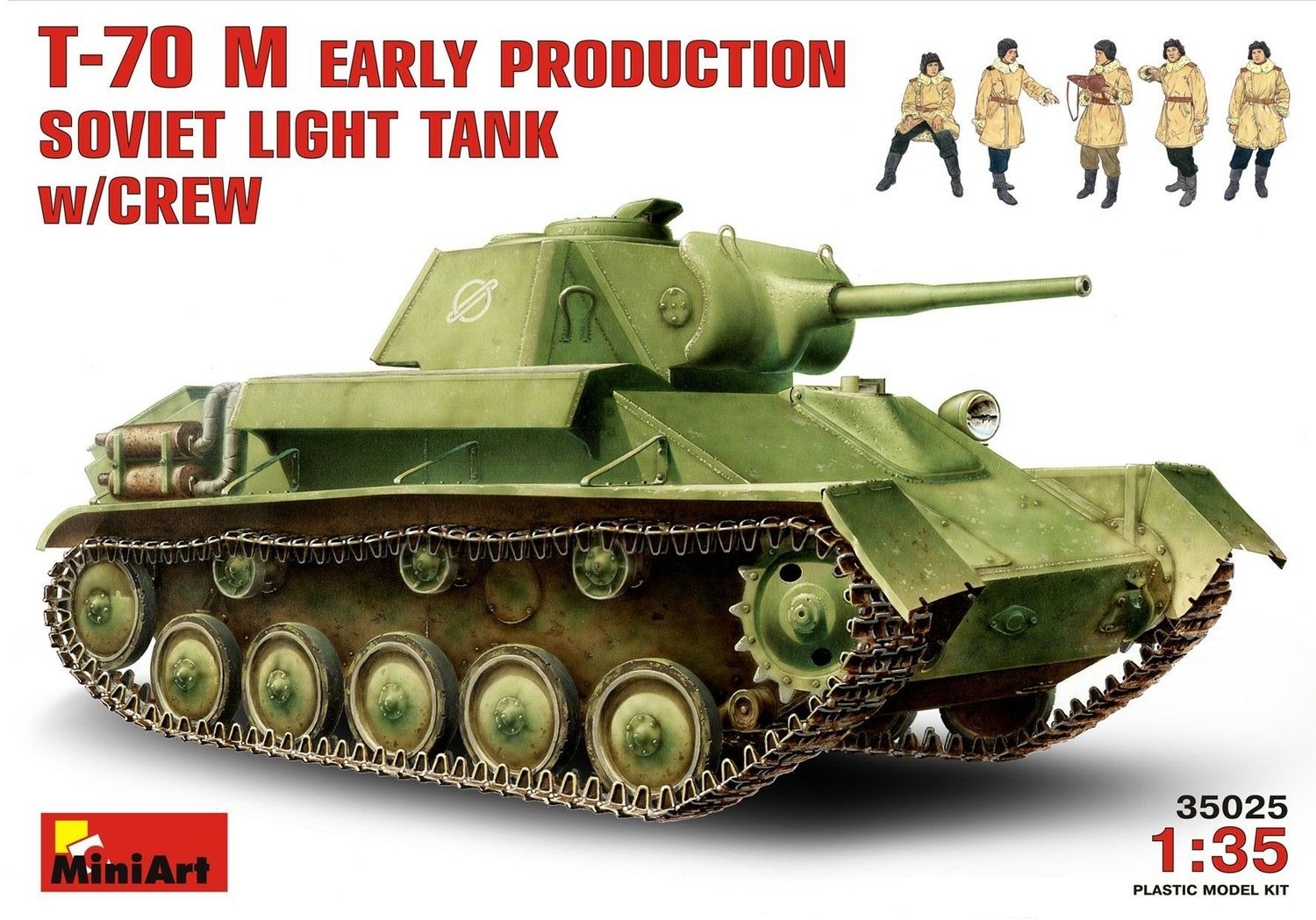 Miniart MA35025 1/35 T-70M Early Soviet Light Tank w/ Tank Crew Miniart MA35025 1/35 T-70M Early Soviet Light Tank w/ Tank Crew