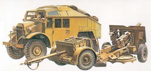 Tamiya TM35044 1/35 Brit. 25 PDR Gun Quad Tractor