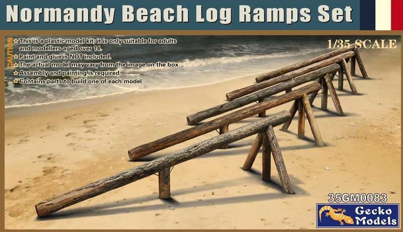 Gecko Models 35GM0083 1/35 WW.II Normandy Beach Log Ramps Set
