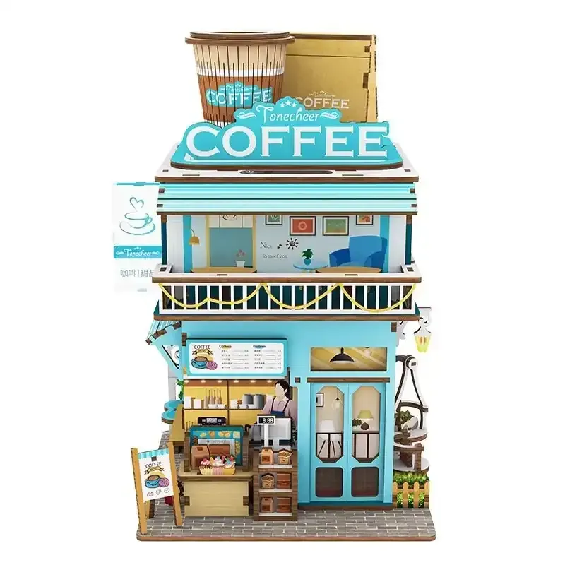 Tonecheer 3D Puzzle 9194020 Miniaturhaus - Cape Coffee Shop