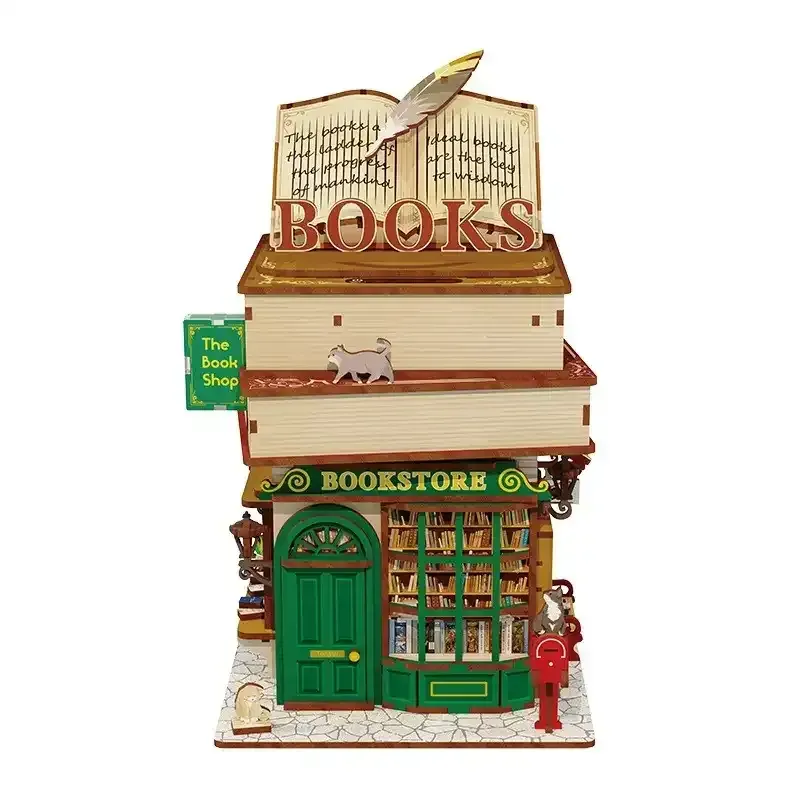 Tonecheer 3D Puzzle 9194021 Miniaturhaus - Time Bookstore Tonecheer 3D Puzzle 9194021 Miniaturhaus - Time Bookstore