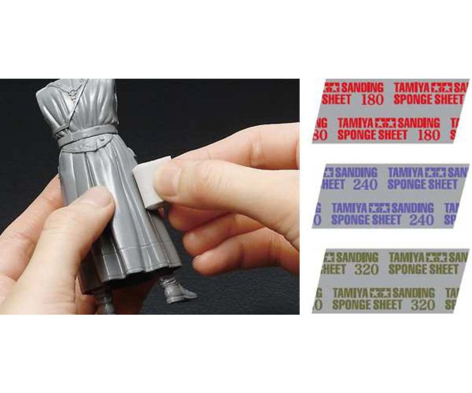 TAMIYA TM87163 Schleifschwamm 320er Körnung 114x140mm TAMIYA TM87163 Schleifschwamm 320er Körnung 114x140mm