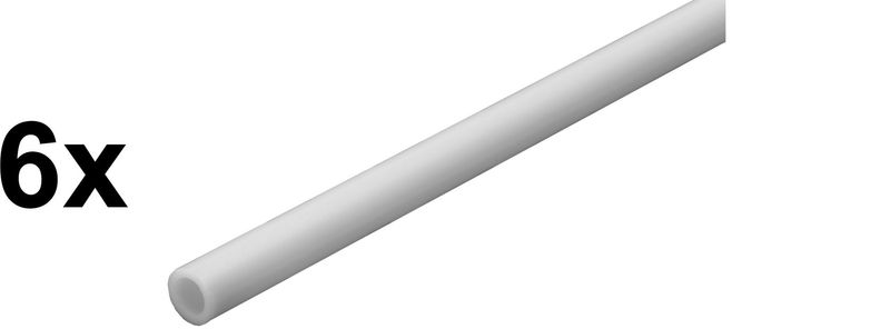 TAMIYA TM70219 Rohrprofile , 3mm (6) 400mm weiß - Kunststoff