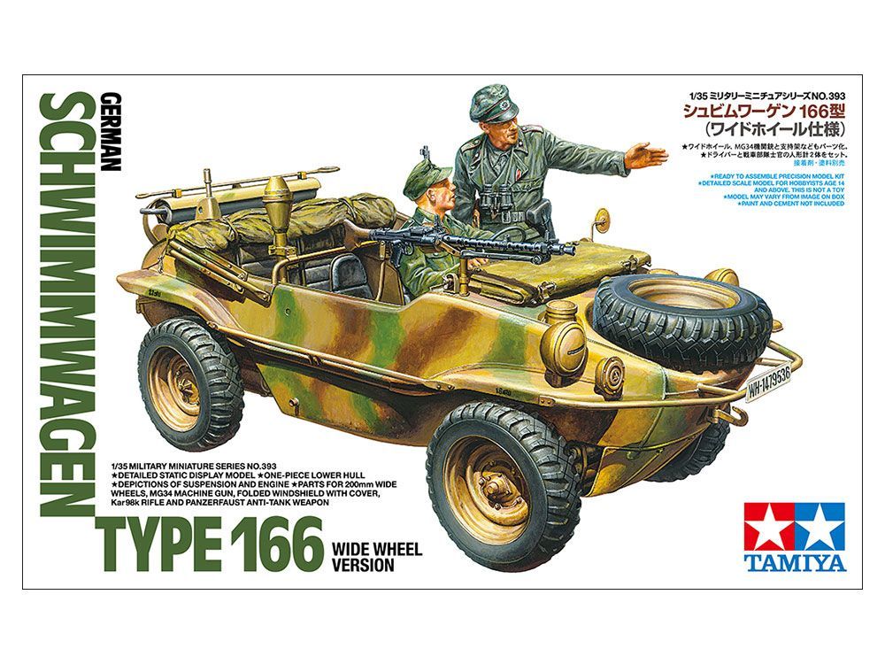 TAMIYA TM35393 1/35 German Schwimmwagen Type 166 - Wide Wheel Version