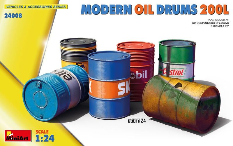 Miniart MA24008 1/24 Modern Oil Drums 200 L