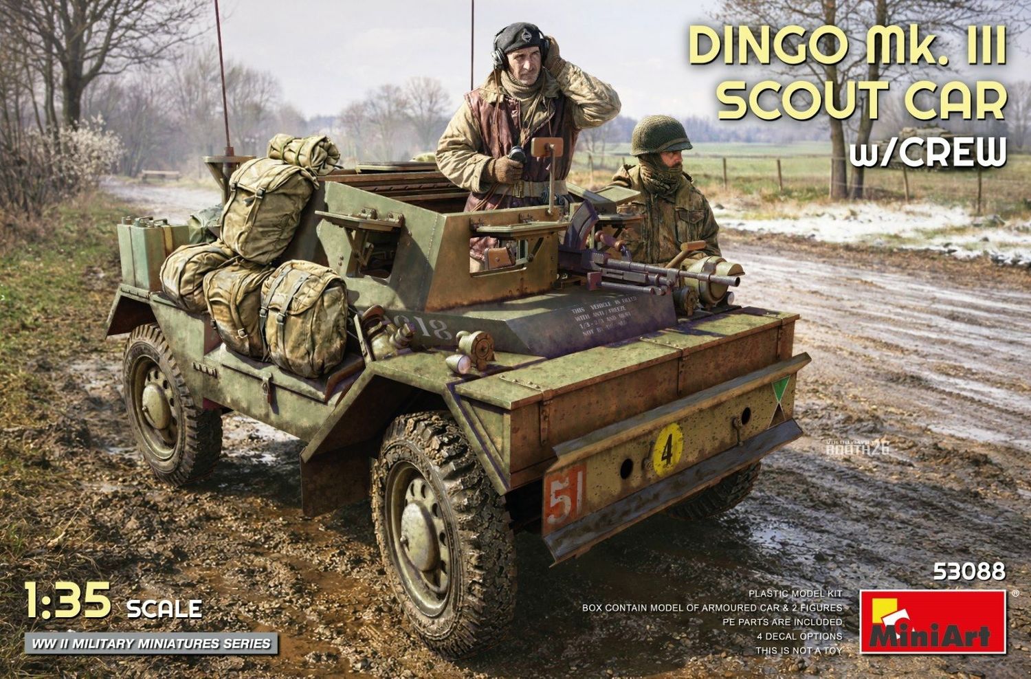 Miniart MA53088 1/35 Britischer Dingo Mk. III Scout Car w/Crew