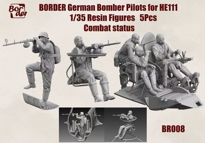 Border Models BMBR008 1/35 WW.II German Bomber Pilots for He 111 - Combat Status ( 5 Figures )