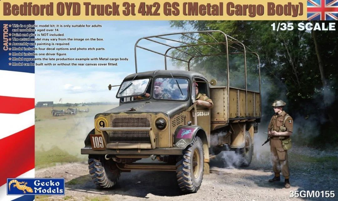 Gecko Models 35GM0155 1/35 WWII Brit. Bedford OYD Truck 3t 4x2 GS ( Metal Cargo Body )