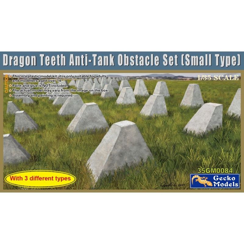 Gecko Models 35GM0084 1/35 WW.II Dragon Teeth Anti-Tank Obstacle Set ( Small Type )