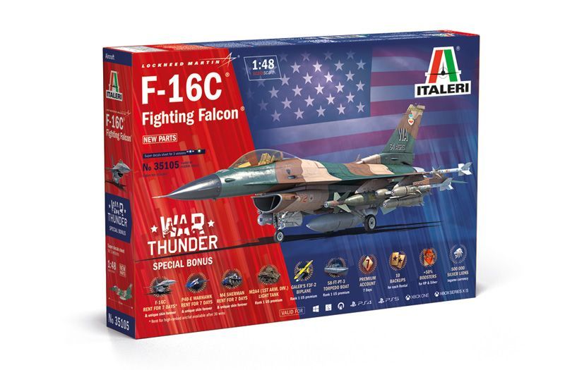 Italeri IT35105 1/48 F-16C Fighting Falcon - War Thunder Special Bonus