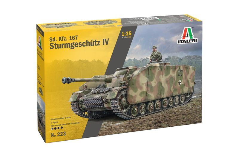 Italeri IT0223 1/35 Germ. StuG.IV w/Gluable Rubber Tracks