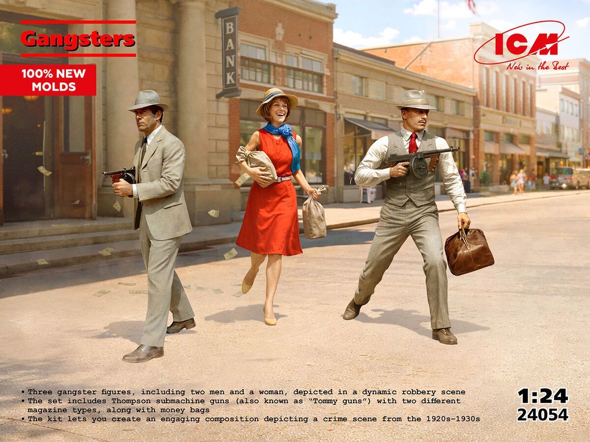 ICM ICM24054 1/24 Gangsters ( 3 Figures )