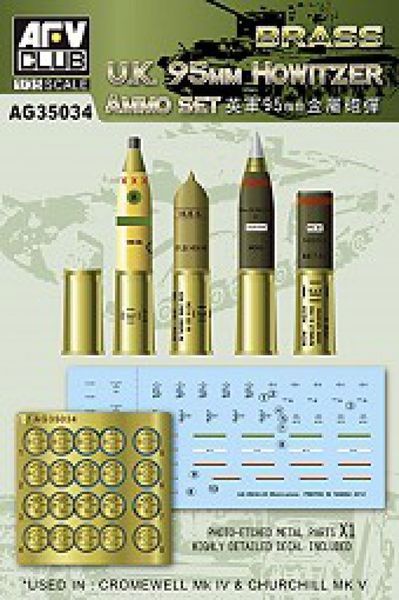 AFV CLUB AG35034 1/35 U.K 95mm Howitzer Ammo Set ( brass )