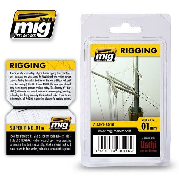 Mig AMIG8016 AMMO Rigging ( Stärke 0,01mm ) Mig AMIG8016 AMMO Rigging ( Stärke 0,01mm )