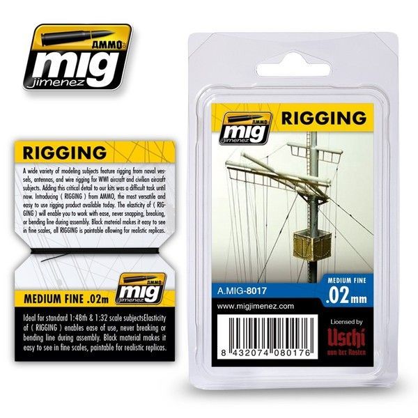 Mig AMIG8017 AMMO Rigging ( Stärke 0,02mm ) Mig AMIG8017 AMMO Rigging ( Stärke 0,02mm )