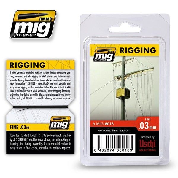 Mig AMIG8018 AMMO Rigging ( Stärke 0,03mm ) Mig AMIG8018 AMMO Rigging ( Stärke 0,03mm )