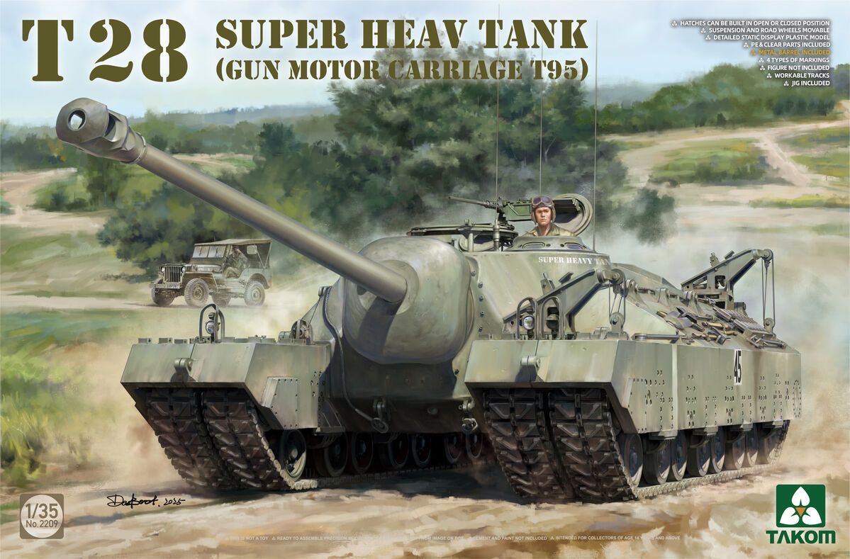 TAKOM TAK2209 1/35 T28 Super Heavy Tank ( Gun Motor Carriage T95 ) TAKOM TAK2209 1/35 T28 Super Heavy Tank ( Gun Motor Carriage T95 )