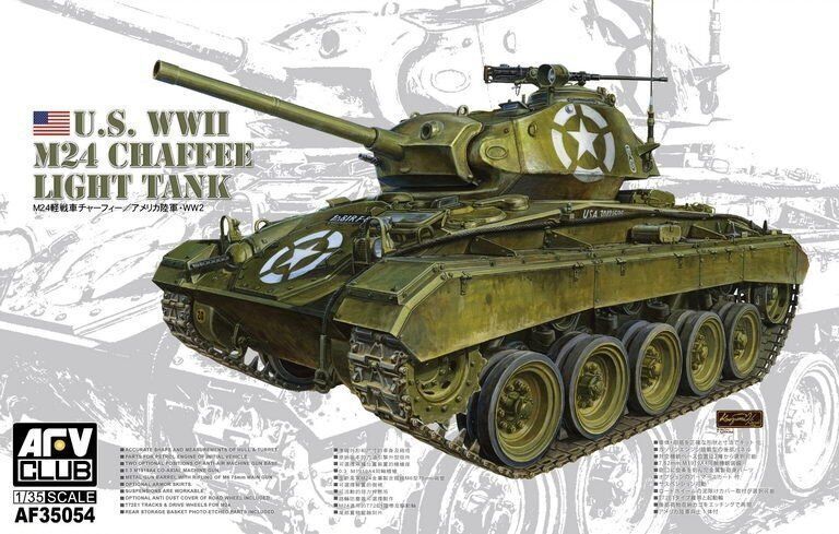 AFV CLUB AFV35054 1/35 M24 Chaffee Light Tank US Army AFV CLUB AFV35054 1/35 M24 Chaffee Light Tank US Army