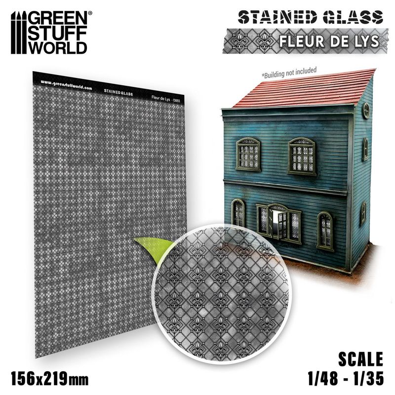 Green Stuff World GSW13693 Fleur De Lys Stained Glass Green Stuff World GSW13693 Fleur De Lys Stained Glass