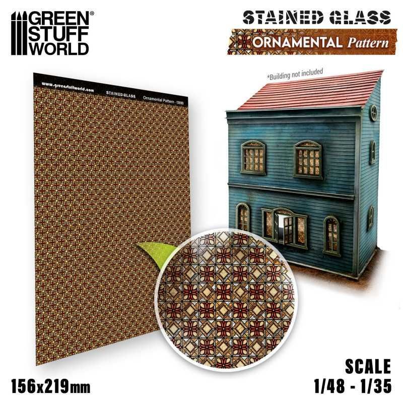 Green Stuff World GSW13690 Ornamental Pattern Stained Glass