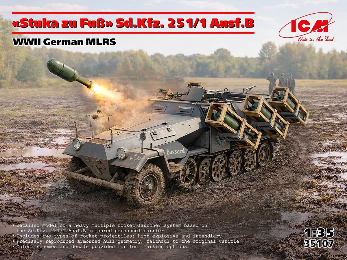 ICM ICM35107_V 1/35 Sd.Kfz. 251/1, Ausf.B - Stuka zu Fuss - ' German WWII MLRS '