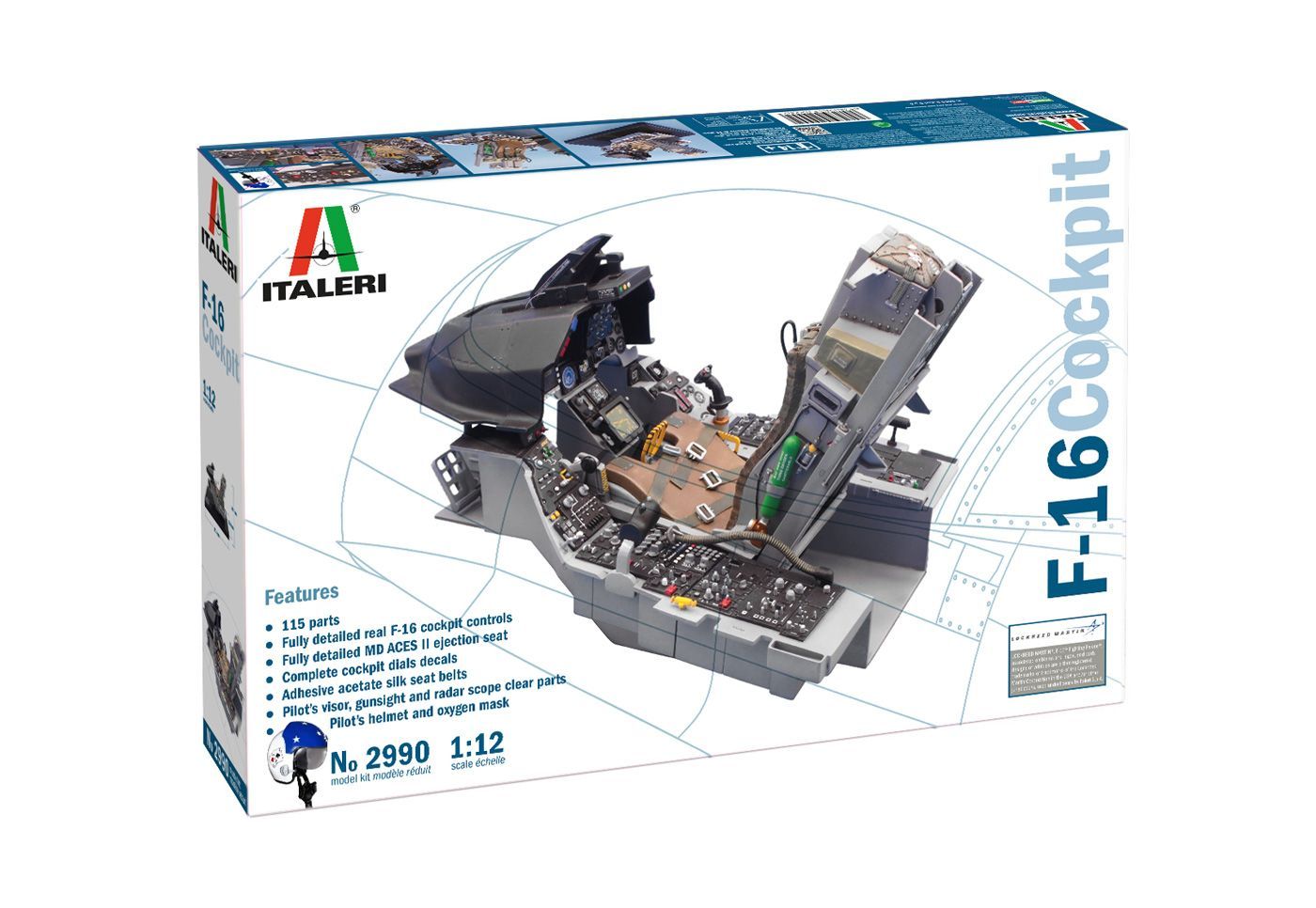Italeri IT2990 1/12 F-16 Cockpit Italeri IT2990 1/12 F-16 Cockpit
