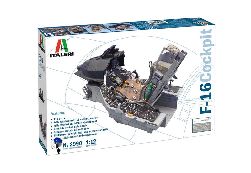Italeri IT2990 1/12 F-16 Cockpit Italeri IT2990 1/12 F-16 Cockpit