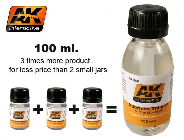 AK INTERACTIVE AK050 - Odorless Turpentine , 100ml AK INTERACTIVE AK050 - Odorless Turpentine , 100ml