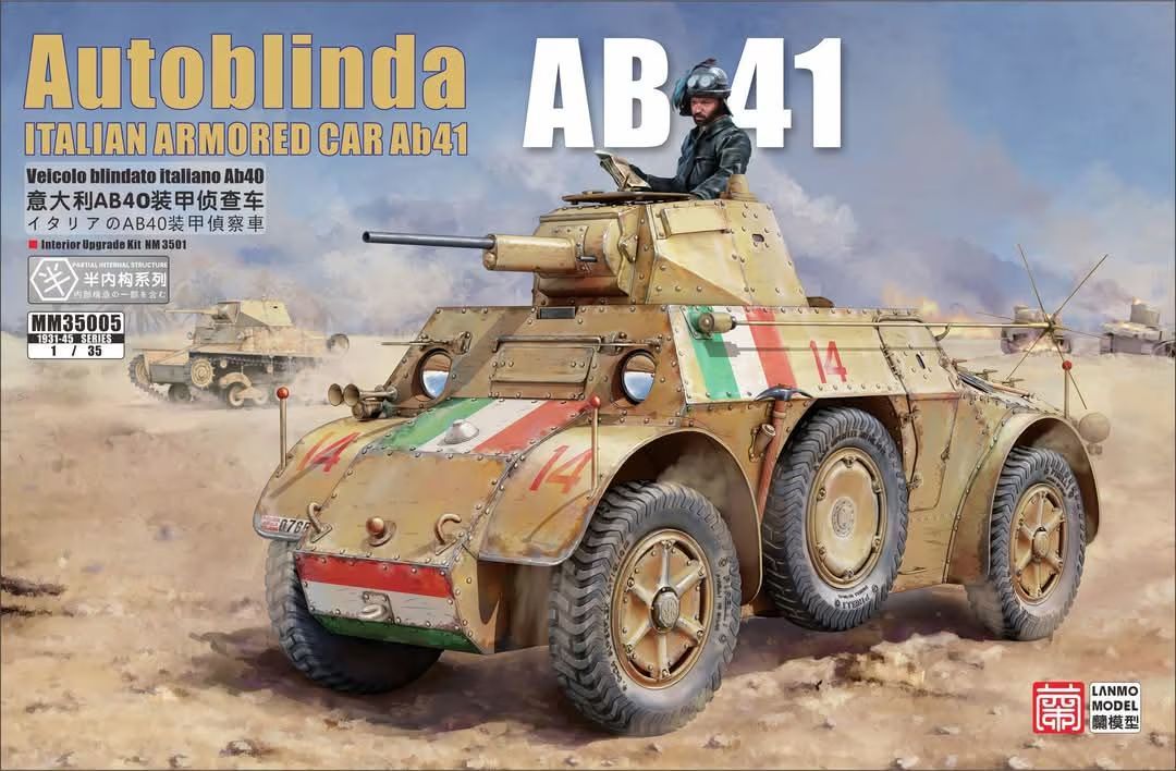 LANMO MODEL LM35005 1/35 Italian Armored Car Autoblinda AB 41 LANMO MODEL LM35005 1/35 Italian Armored Car Autoblinda AB 41