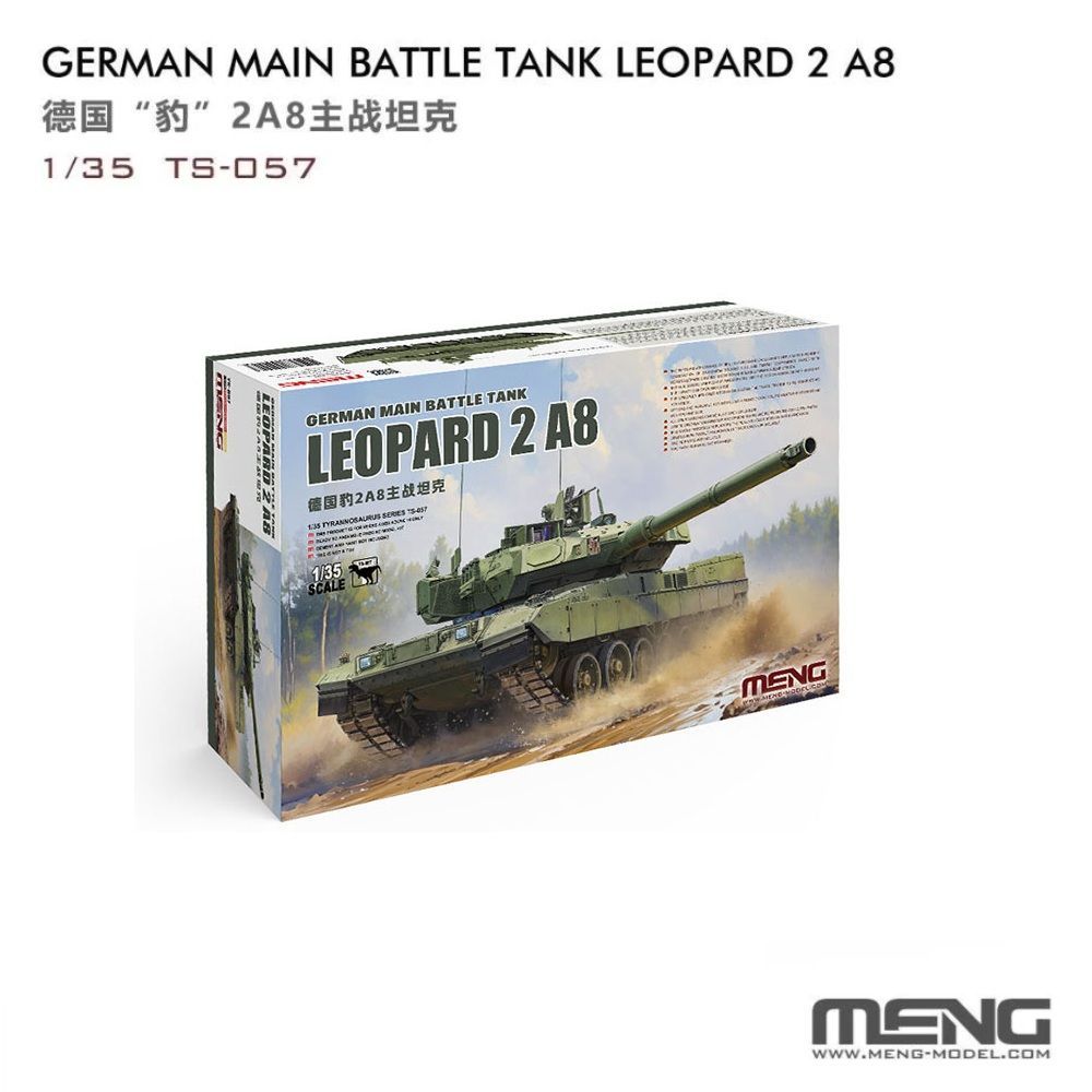 MENG TS057 1/35 Leopard 2A8 - German Main Battle Tank MENG TS057 1/35 Leopard 2A8 - German Main Battle Tank
