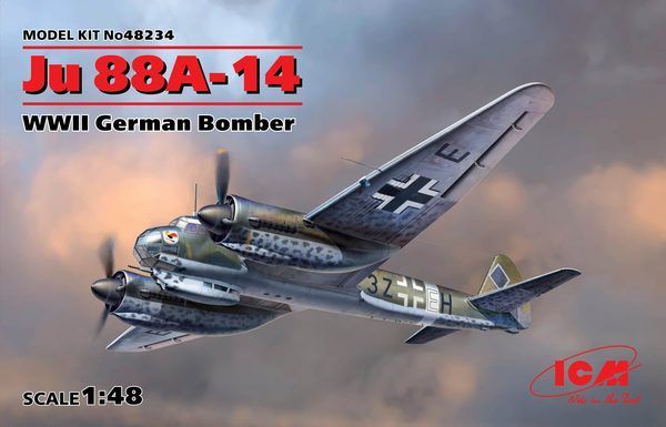 ICM ICM48234_S 1/48 WW.II , JU 88A -14 + EDUARD BRASSIN , MASK , PE - Parts + MASTER Barrels , Value Pack !!! ICM ICM48234_S 1/48 WW.II , JU 88A -14 + EDUARD BRASSIN , MASK , PE - Parts + MASTER Barrels , Value Pack !!!
